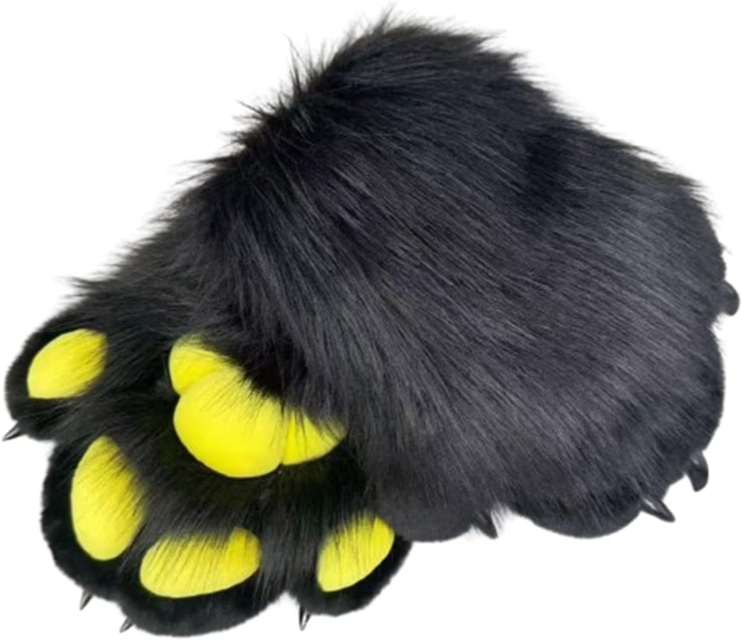 Furry Animal Cat Mittens Claws Gloves,Plush Wolf Cat Fox Paws Gloves for Halloween Party Costume,Warm Fursuit Paws