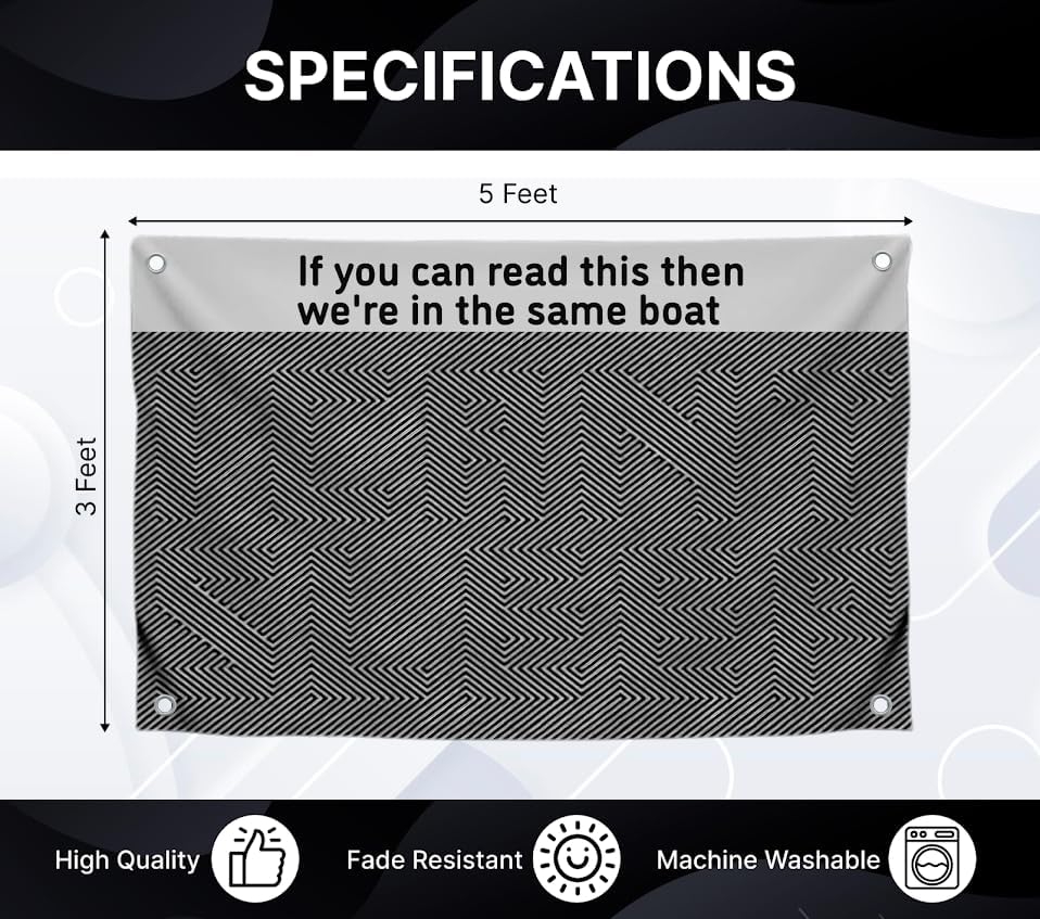 3x5 Feet Funny Single Sided Flags for Decor Bedroom - Cool Meme Poster Polyester with Motivation Quote - Banners for Mans and Womans with Four Brass Grommets - Cool Dorm Flag Outdoor or Indoor - Image 2