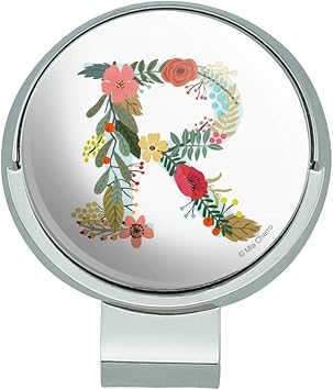 Review GRAPHICS & MORE Letter R Floral Monogram Initial Golf Hat Clip with Magnetic Ball Marker
