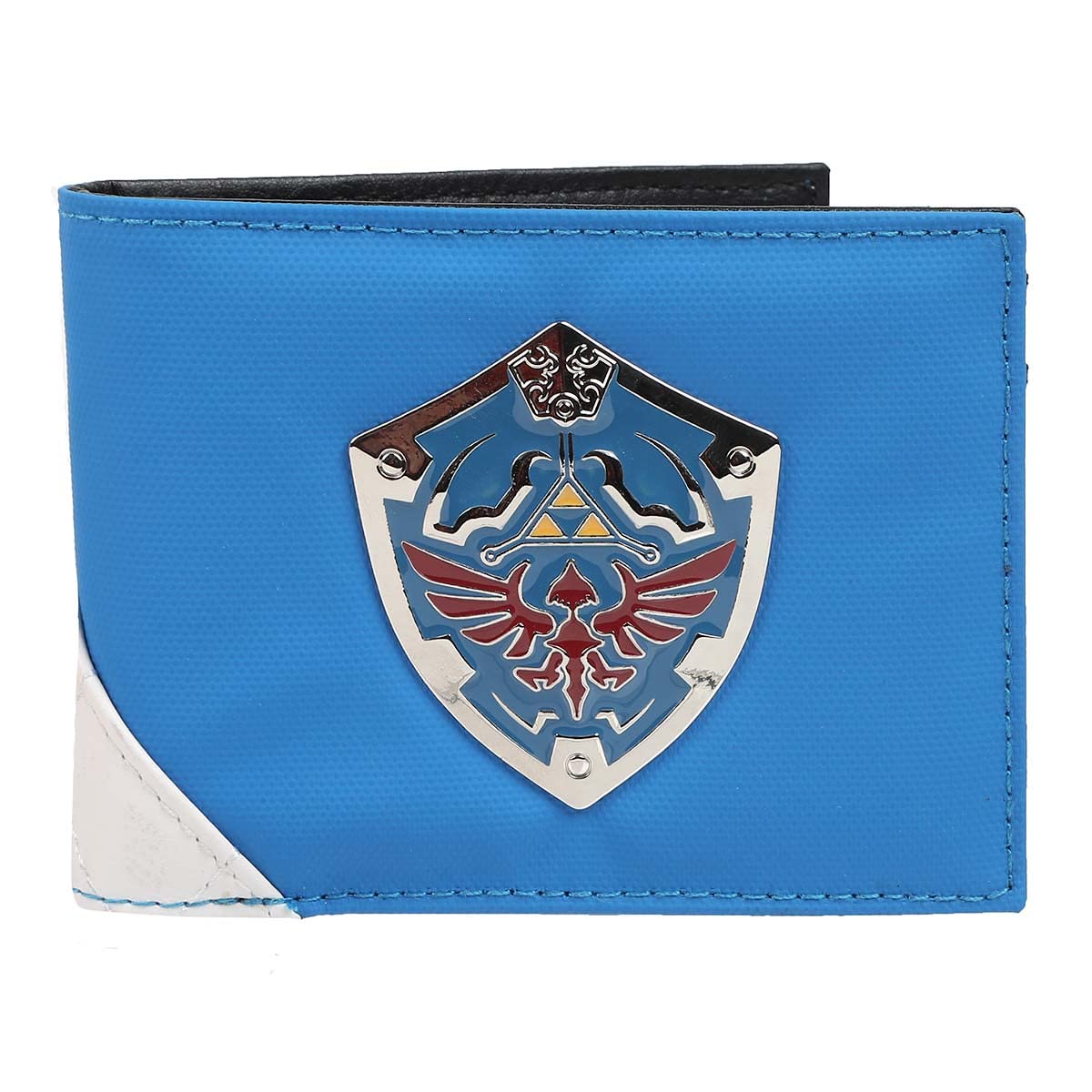 Legend Of Zelda Metal Hylian Shield Men's Blue Bi-Fold Wallet