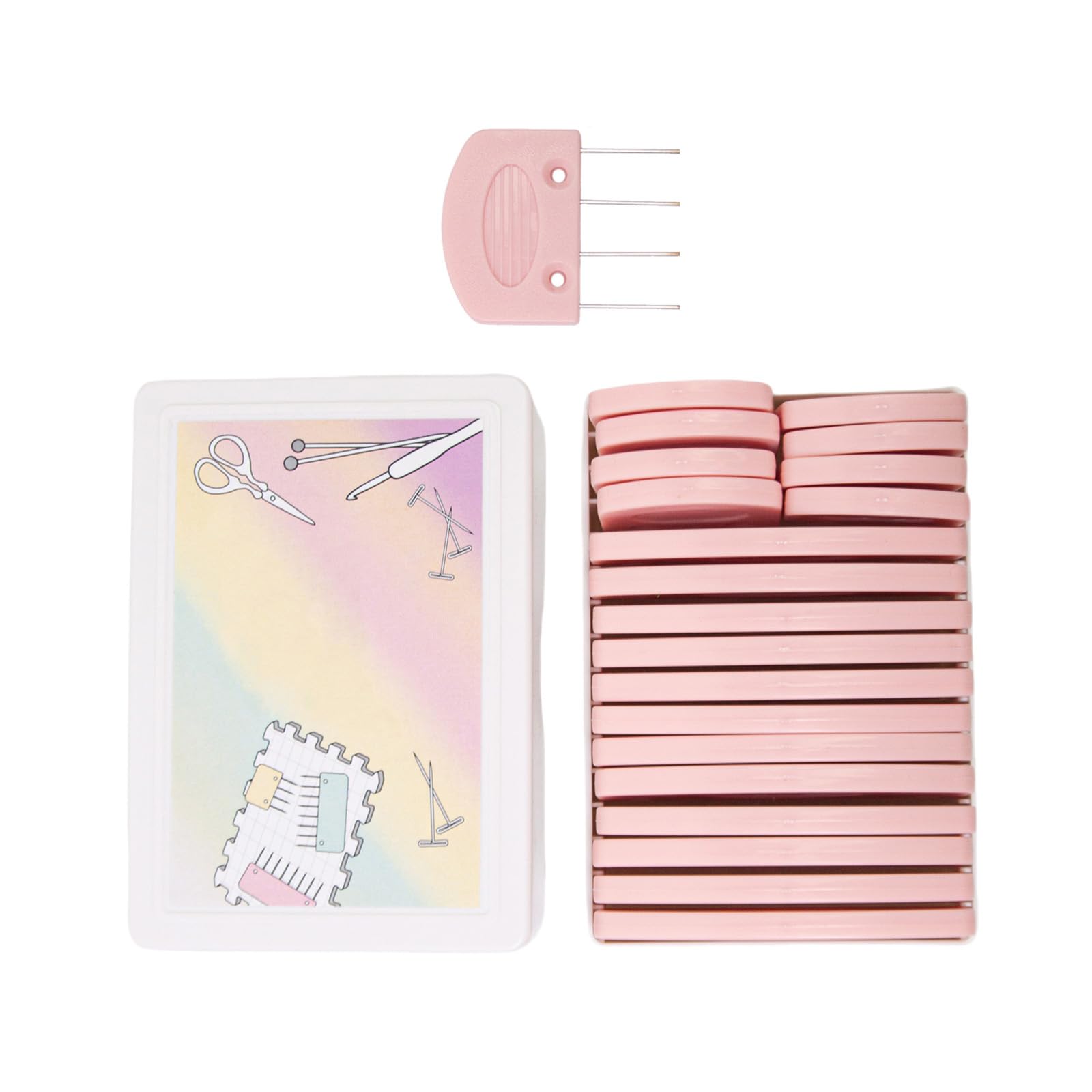 Buxuaaaa 20Pieces Knit Blocking Combs Knit Blocking Pin 4-Pin 8 Crochet Combs for Knitting Crocheting Project Knitting Supplies