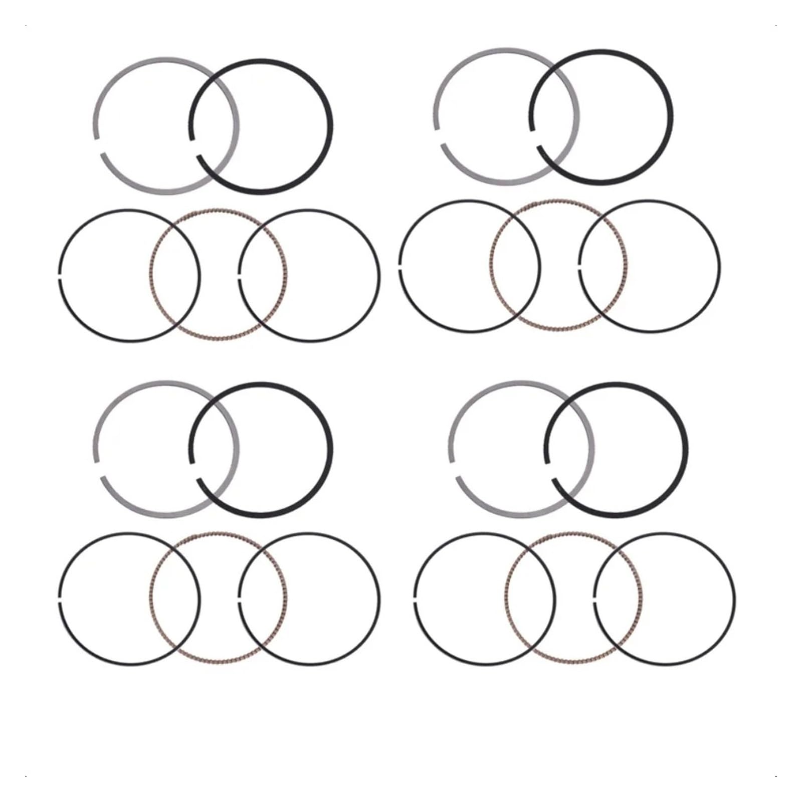 Pistones Kit De Anillos De Pistón Motor Motocicleta Para ZX-636 A1P A1H 2002 Para ZX636-A1H B1H B2H 2003-2004 Para ZX636-A1 B1 B2 68mm 13008-1210 Cilindro(4 piezas)
