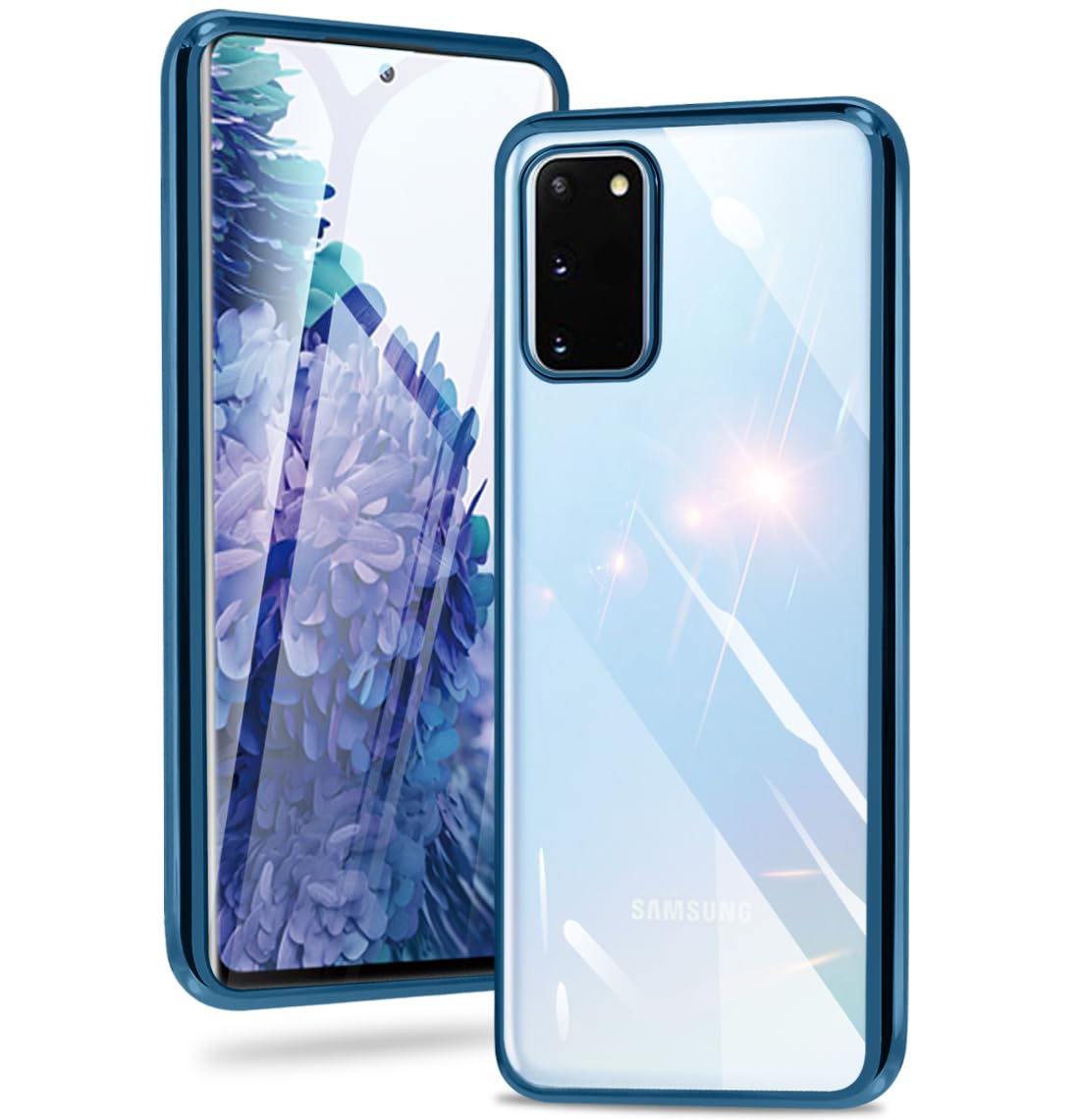 Amazon.co.jp: Galaxy S20 ケース クリア 青 ギャラクシーs20 SC-51A 