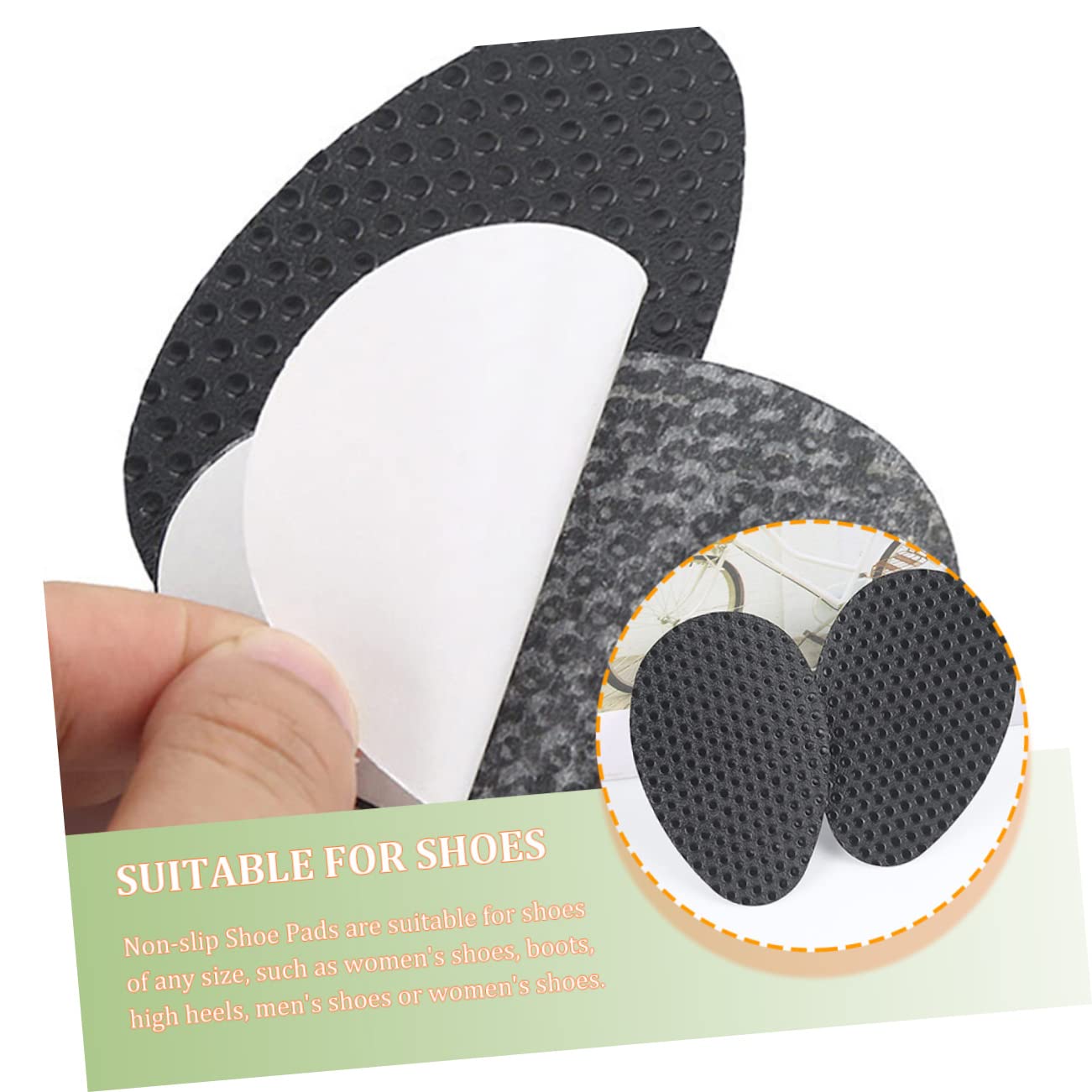 PACKOVE 40pares Protector De Antideslizante Para Zapatos De Tacón De Almohadillas No- Alta Resistencia y Reducción De Ruido Fácil De Cortar y Aplicar Para Botas Zapatos De Deporte