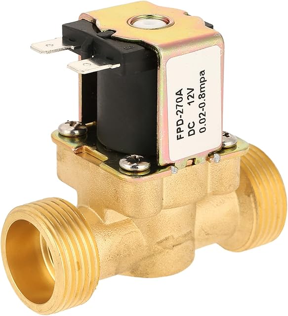 Hilitand G3/4 Brass Electric Solenoid Valve DC 12V Normally Closed 2 Way Water Solenoid Valve Magnetic Pressure Regulating Valve