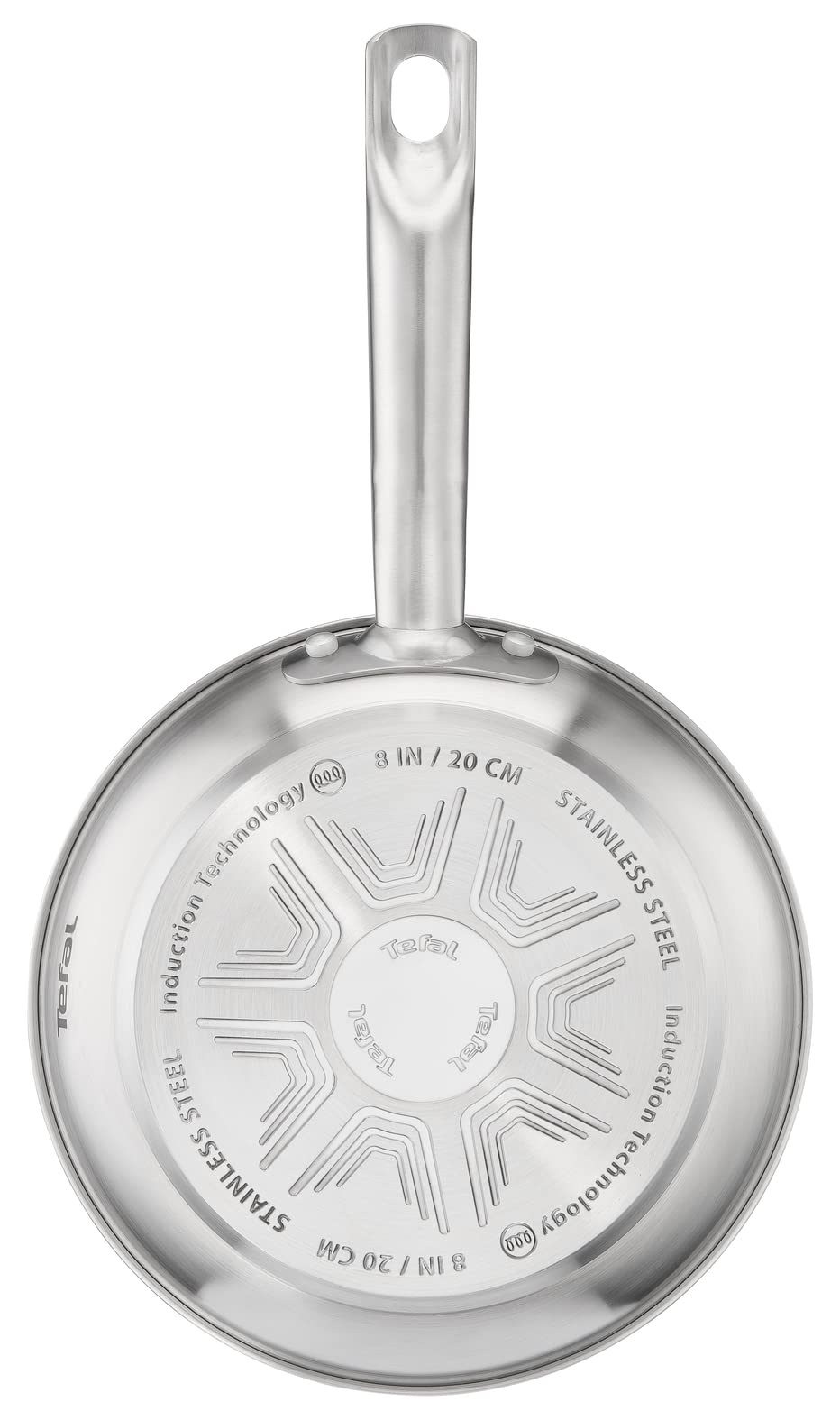 Poêle Tefal Virtuoso E49204 - 24 cm, Acier inoxydable de qualité supérieure, Induction