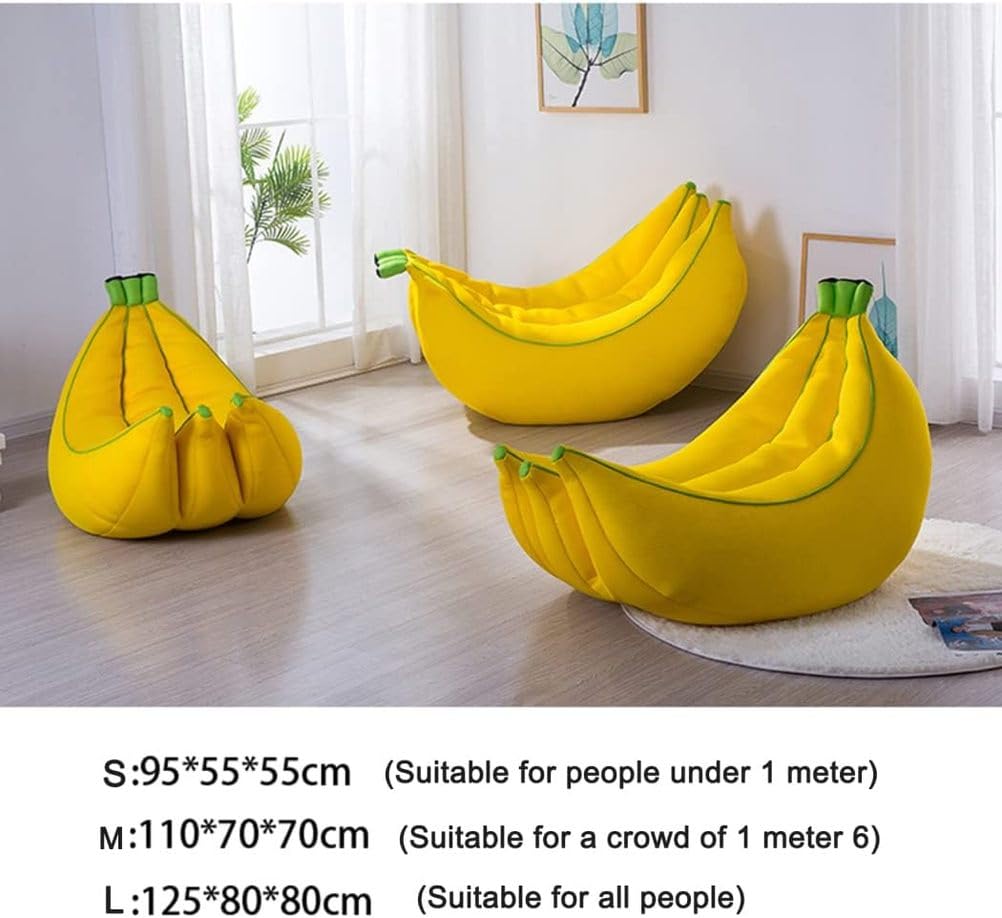 LDIW Pouf Poire - Fauteuil Housse Uniquement pour Intérieur et Extérieur (sans Remplissage) - Forme de Banane Classique pour Salon,Pouf Classique pour Salon, Balcon, Jardin