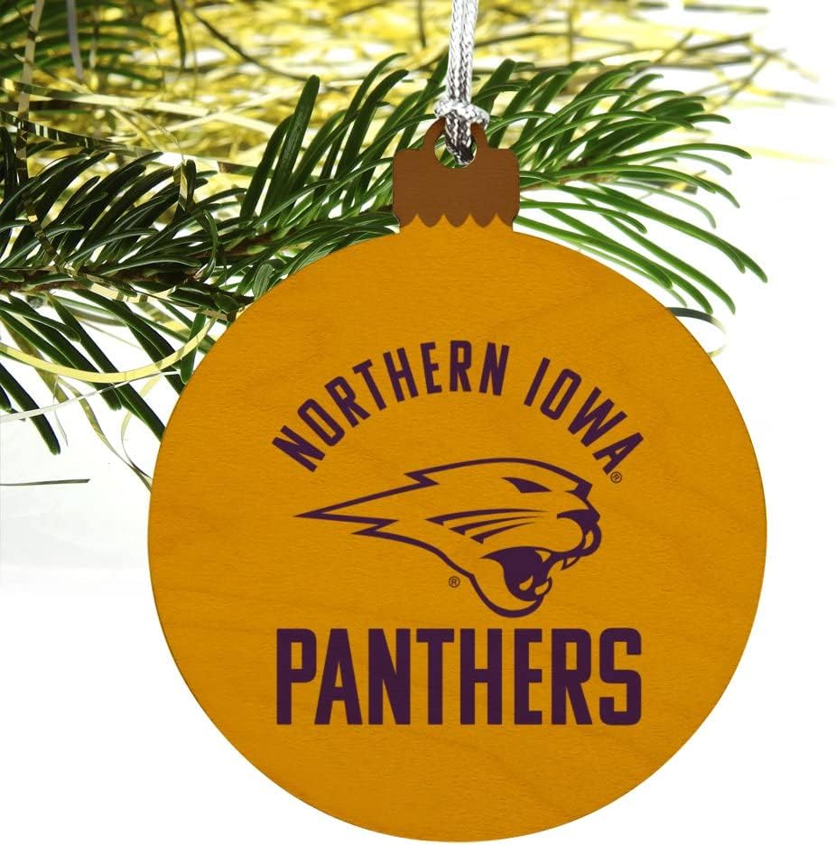 GRAPHICS & MORE Northern Iowa Panther Wood Christmas Tree Holiday Ornament - Image 4