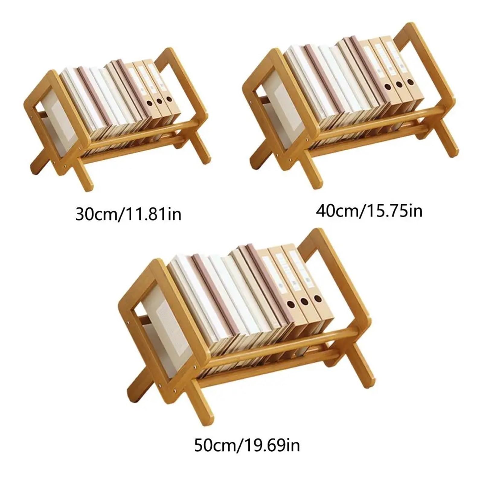 Libreria da scrivania – 50 cm giallo ufficio Storage nizer per libri e riviste – libreria da scrivania economica per studenti – ideale per uso domestico e ufficio