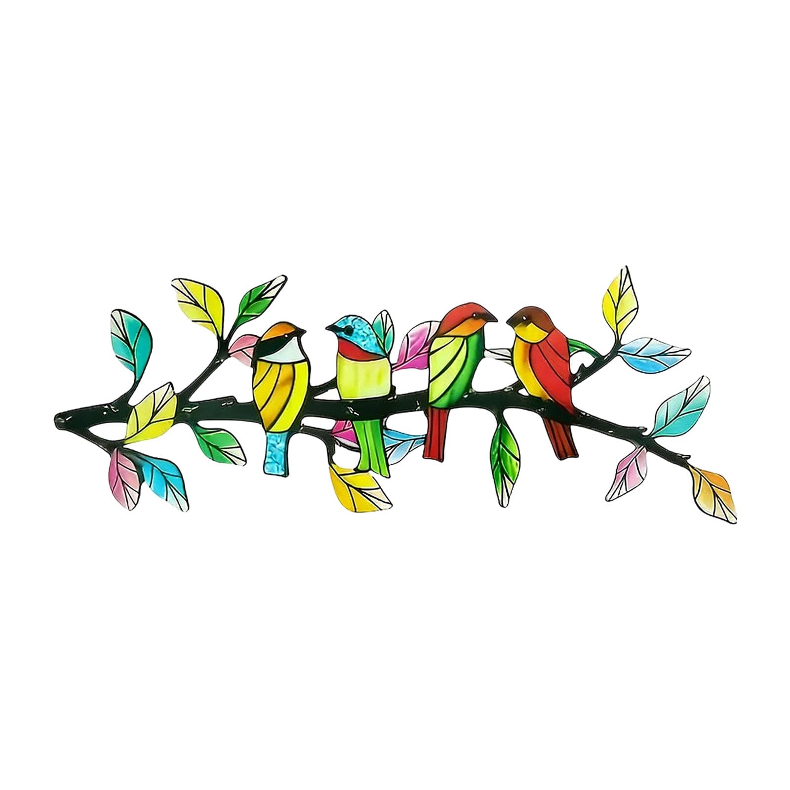 Tsophreniq Artistic Hummingbird Sculpture Metal Bird Sign Colorful Wall Art for Patios Yard and Fence Decoration Outdoor Wall Art
