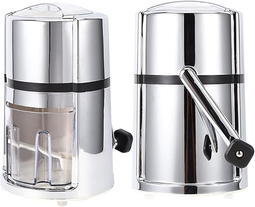 Miniatura 8 de Trituradora de hielo manual, trituradora de hielo con hoja giratoria de acero inoxidable, trituradora de hielo de manivela portátil para cócteles