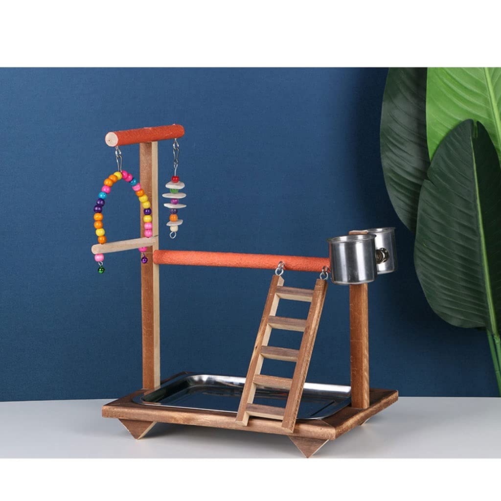 Jaula para Pájaro Pájaro Pájaro Pájaro Tigre Skin MyA Solid Madera Pájaro Pájaro Parrot Patio Patio Juguete Chew with Swing Canary Parrot Pajarera (Color : A)