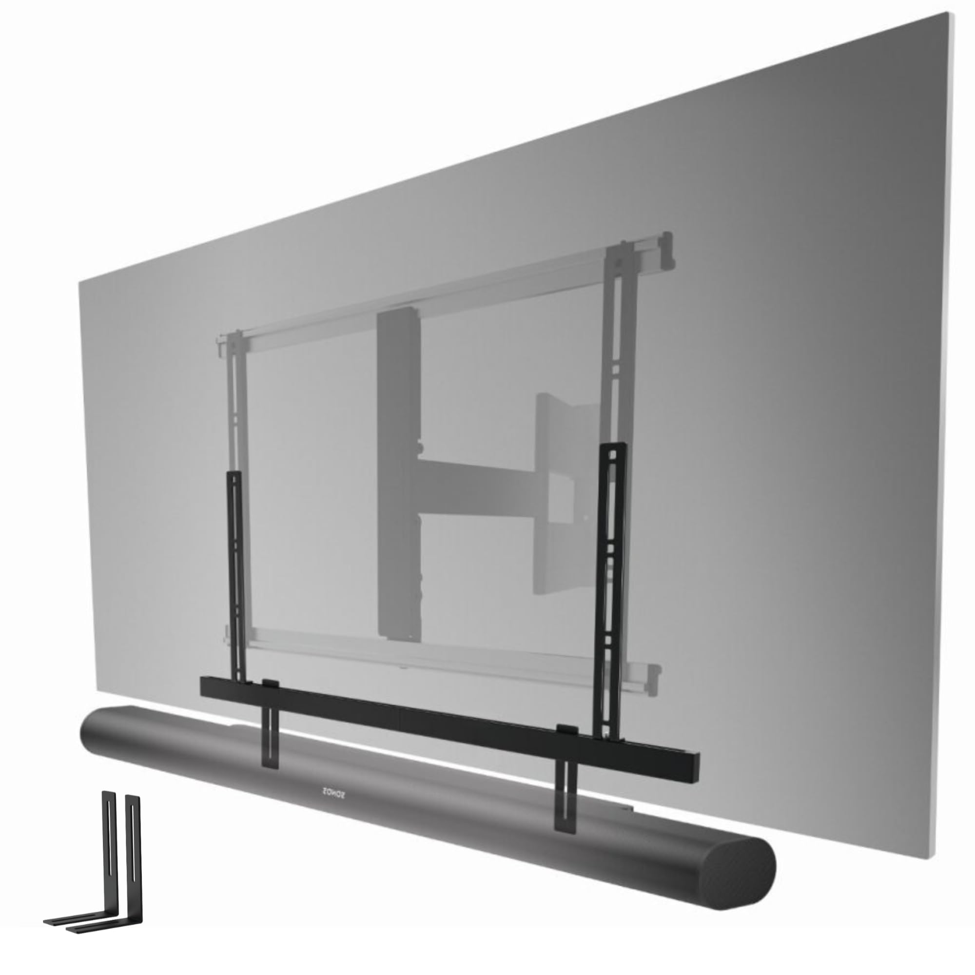 Support Premium Vogel’s pour barres de son Sonos – positionnement parfait pour Arc (Ultra), Beam & Playbar | Convient également à d’autres marques | Idéal en combinaison avec des supports TV pivotants