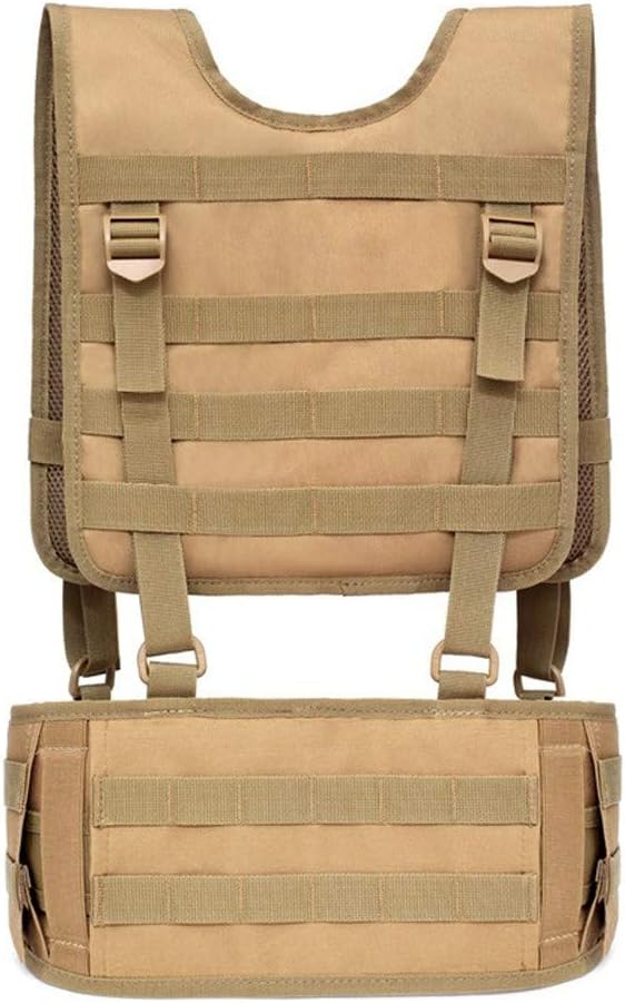 MiOYOOW MOLLE Outdoor Belt, H-Harness Belt Suspenders with Detachable Suspender Straps for Outdoor Hunting Training