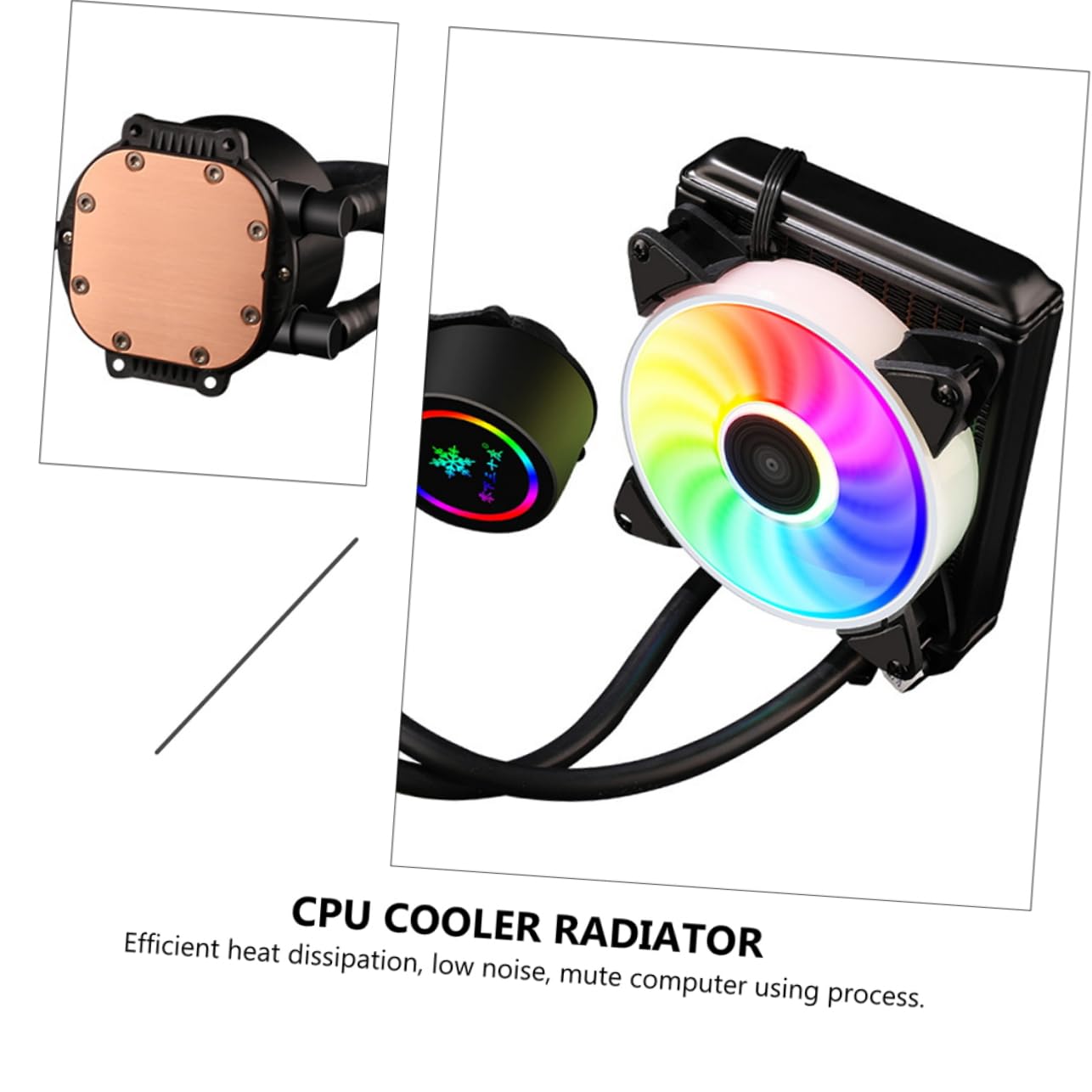 DOITOOL 1pezzi Cpu Water-cooled Raffreddamento Professionale Dissipatore Compatto e Facile Installazione Zero Perdite Per Gaming e Desktop