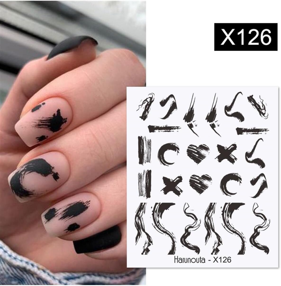 Tırnakmania Su Transferli Nail Art Sticker X126 (53622-2) 3960