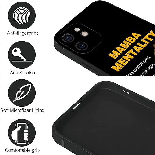 Miniatura 3 de GLBUGUFY Basketball Legend Player - Funda para iPhone 12, compatible con iPhone 12 de 6.1 pulgadas, funda protectora de silicona suave,