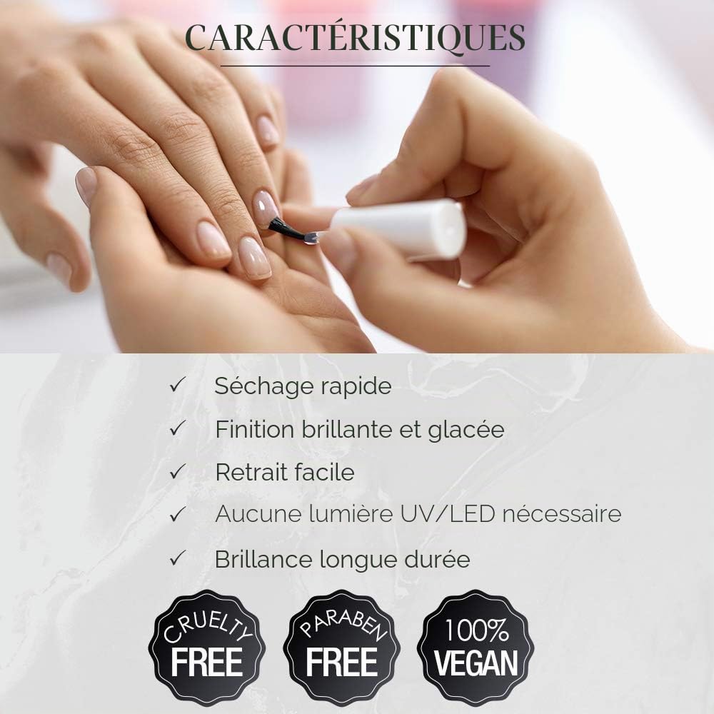 Seche Vite Dry Fast Top Coat 14 ml + Recharge 118 ml, Kit Professionnel