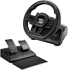 Snopy V30 Series STEERING-SET V30 ONLY PC Multi-Function Pedal Player Steering Wheel from Steering Wheel with Fixed Mounting Apparatus on the Table.