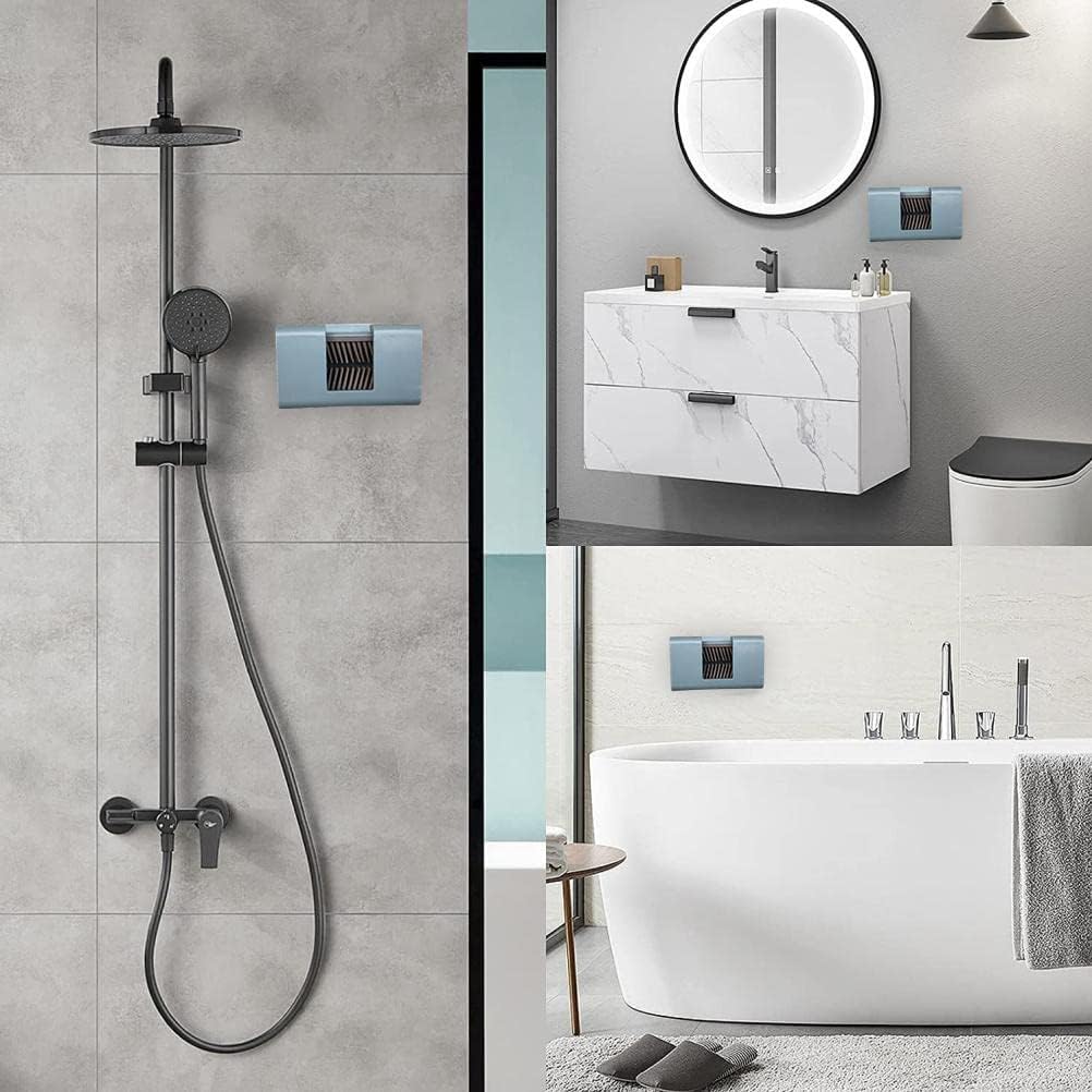 Hair Collector, Flip Hidden Design Shower Wall Detachable Hair Catcher with Mobile Phone Holder for Preventing Drain Clogging (#2)