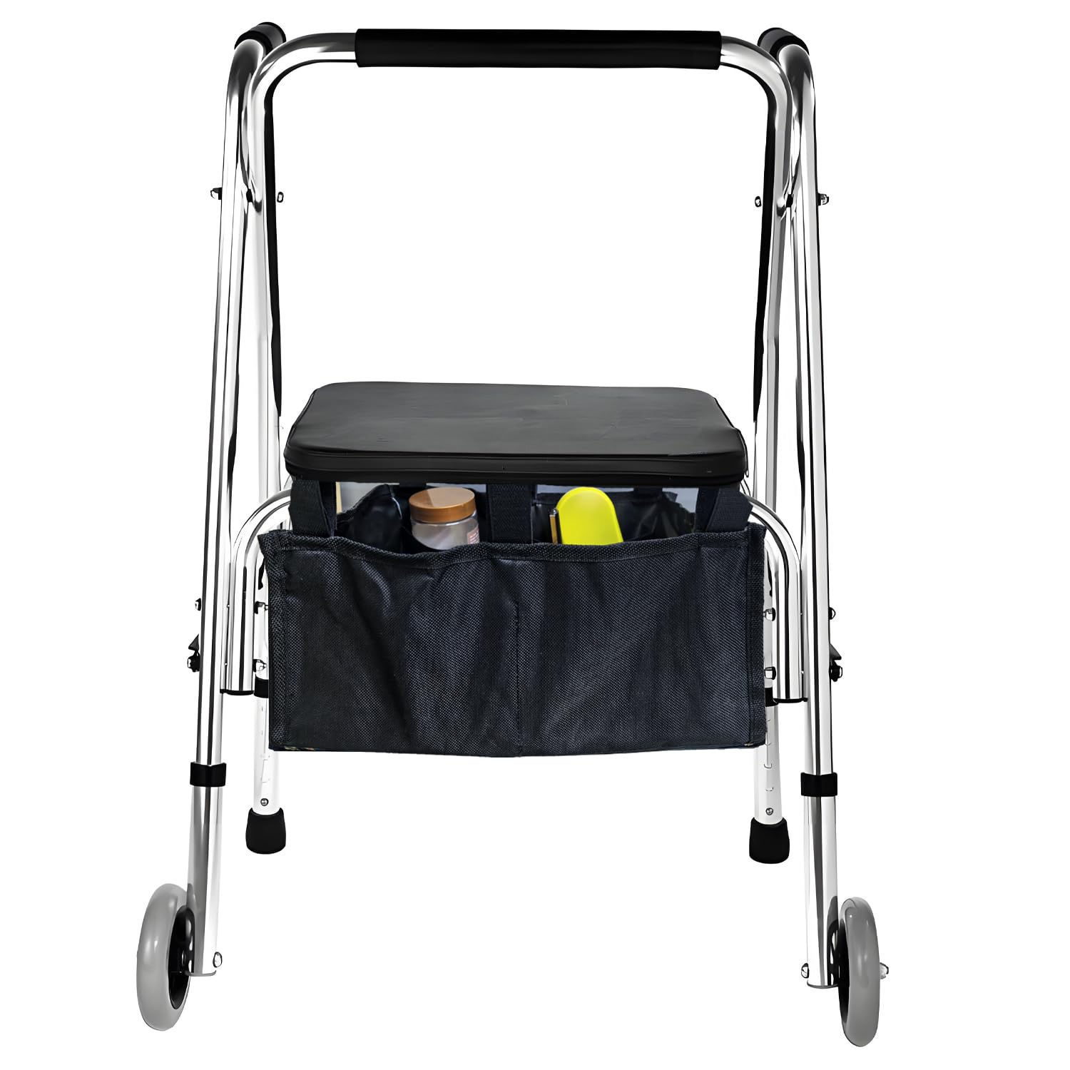 Bolsa de almacenamiento para silla de ruedas, bolsa para andador debajo del asiento para rodador, bolsa organizadora de almacenamiento para andadores para senoirs, accesorios para andadores