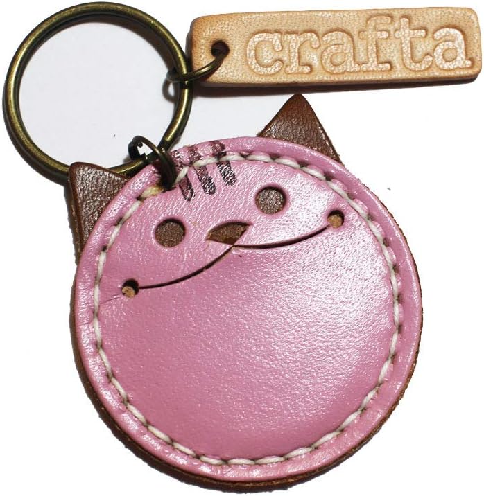 Coin Cat Keychain for Coin, Leather