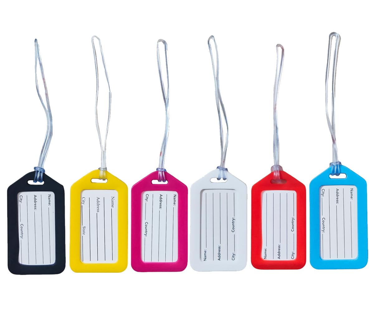 Kidultz (Set of 6) Luggage Tags, Smart Tags for Travel suitcases, School Bags, etc..for Easily Identification of Bags Available with Silicon Band (Multicolour)-picture-54