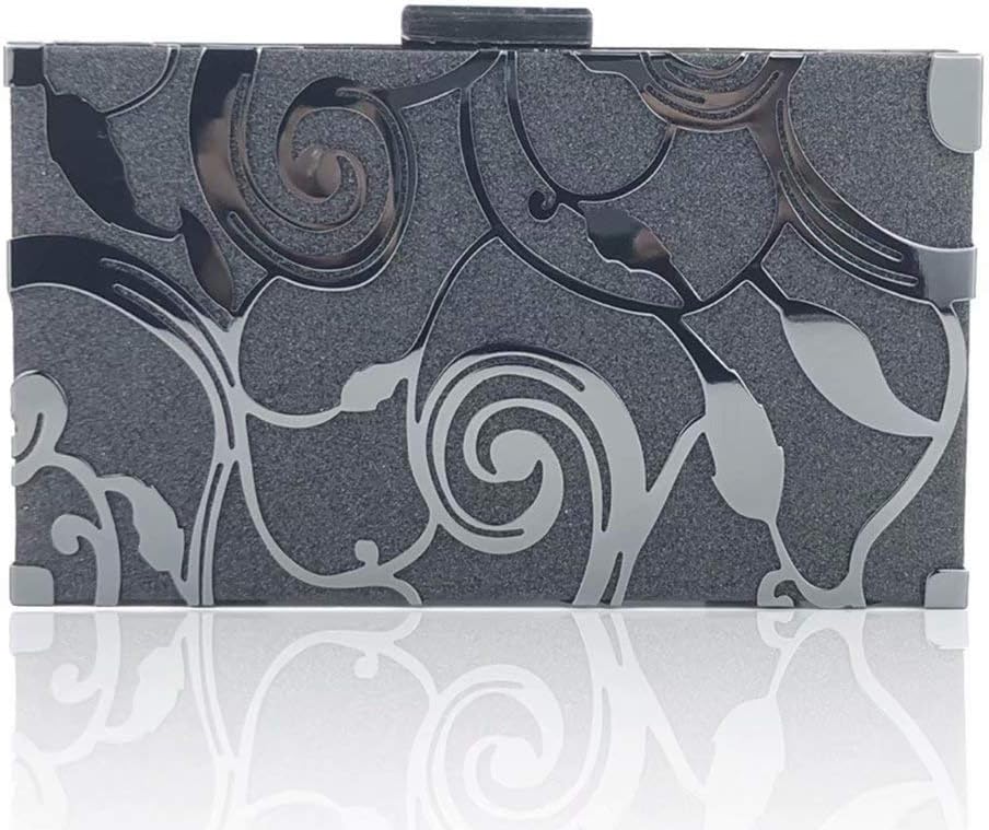 Women Evening Clutch Bag Exquisite Metal Hollow Out Design Evening Purse Wedding Bridal Handbag