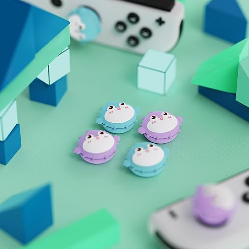 Miniatura 6 de PlayVital Thumbs Cushion Caps Thumb Grip Caps for Nintendo Switch, Joystick Cover for Nintendo Switch Lite, Thumbstick Grips for OLED Joycon -