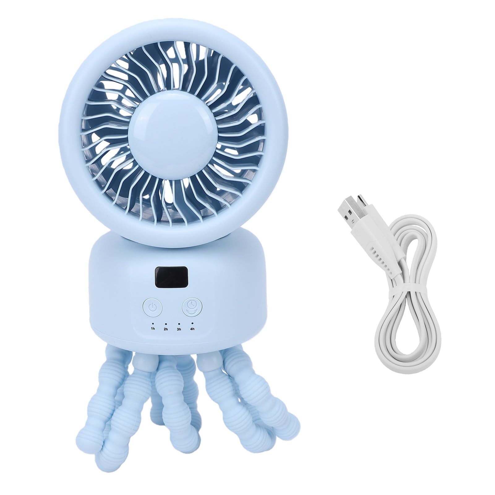 Hidyliu Ventilatore Portatile per Passeggino Ricaricabile 9000mAh Silenzioso Clip-on con Rotazione di 360 Gradi per Campeggio All'aperto e Uso Domestico