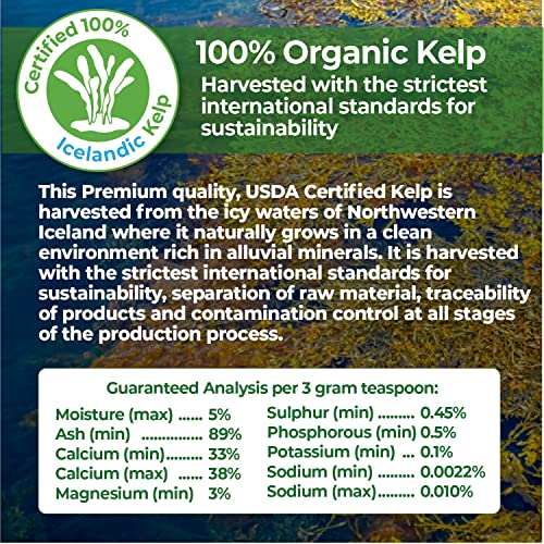 Animal Essentials Ocean Kelp Supplement Trace Minerals For Dogs And Cats, 8 Oz - Usda Certified Organic From Cold, Clean Icelandic Waters #TOP3
