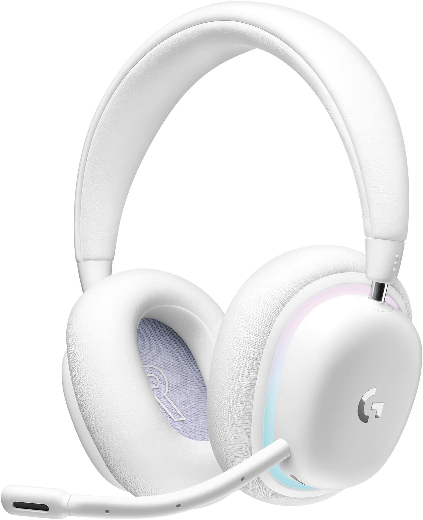 Logitech G G735 Wireless Gaming Headset, Customizable LIGHTSYNC RGB Lighting, LIGHT SPEED, Bluetooth, Detachable Microphone, PC & Mac Compatible - White