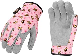 Vgo... MF7362 1 Pair of Children's Gardening Gloves, Children's Work Gloves, Safety Safety Gloves for Camping Bike, Work