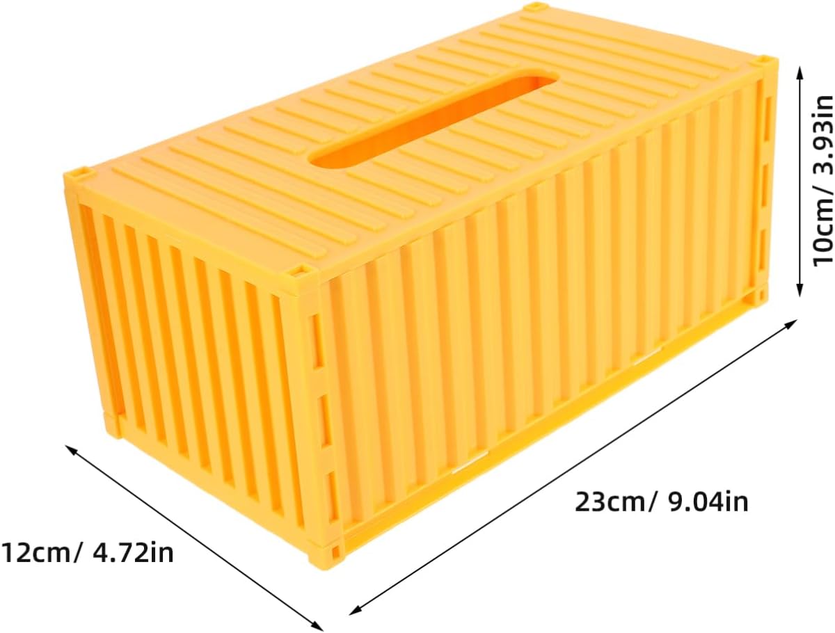 Cabilock Reusable Rectangle Tissue Box Cover Shipping Container Style Car Tissue Holder Paper Towel Box Home Decorative