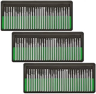 Ryoma Diamond Burr Bits, Diamond Burr Bits Drill Kit for Rotary Tool Metal Woodworking Router Grinding Engraving Carving Drill hole- (2.35mm) Shank Pack of 90Pcs(3 Sets)