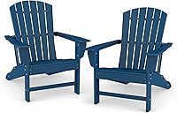 Vista 39 de BRIOPAWS Adirondack - Juego de 2 sillas para hoguera, de gran tamaño, plástico HDPE, resistente a la intemperie, para terraza, exterior, piscina