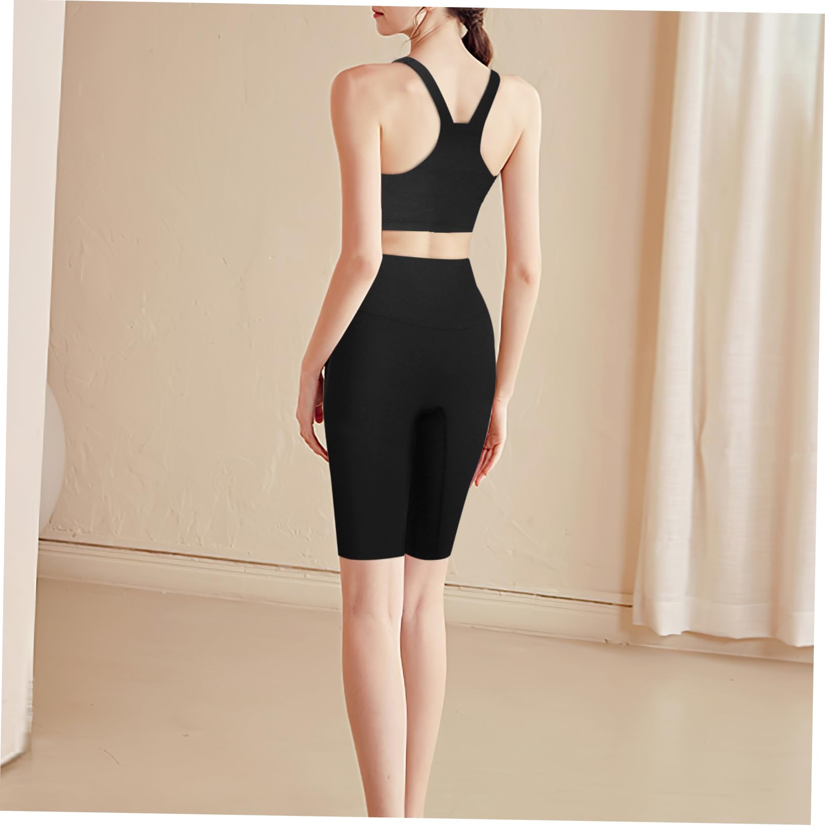 VANZACK Schwarzes Yoga‑sportoutfit Damen aus Nylon für Running und Jogging