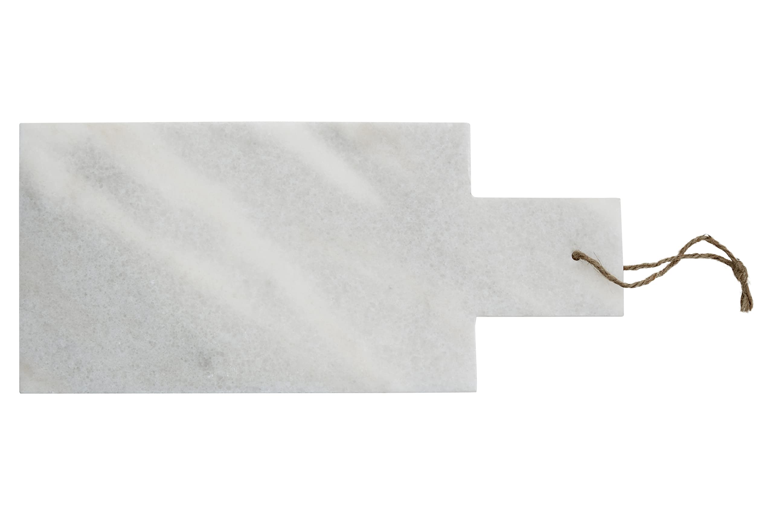 Rectangular White Marble Paddle Chopping & Serving Board - Natural Stone - Premier Housewares