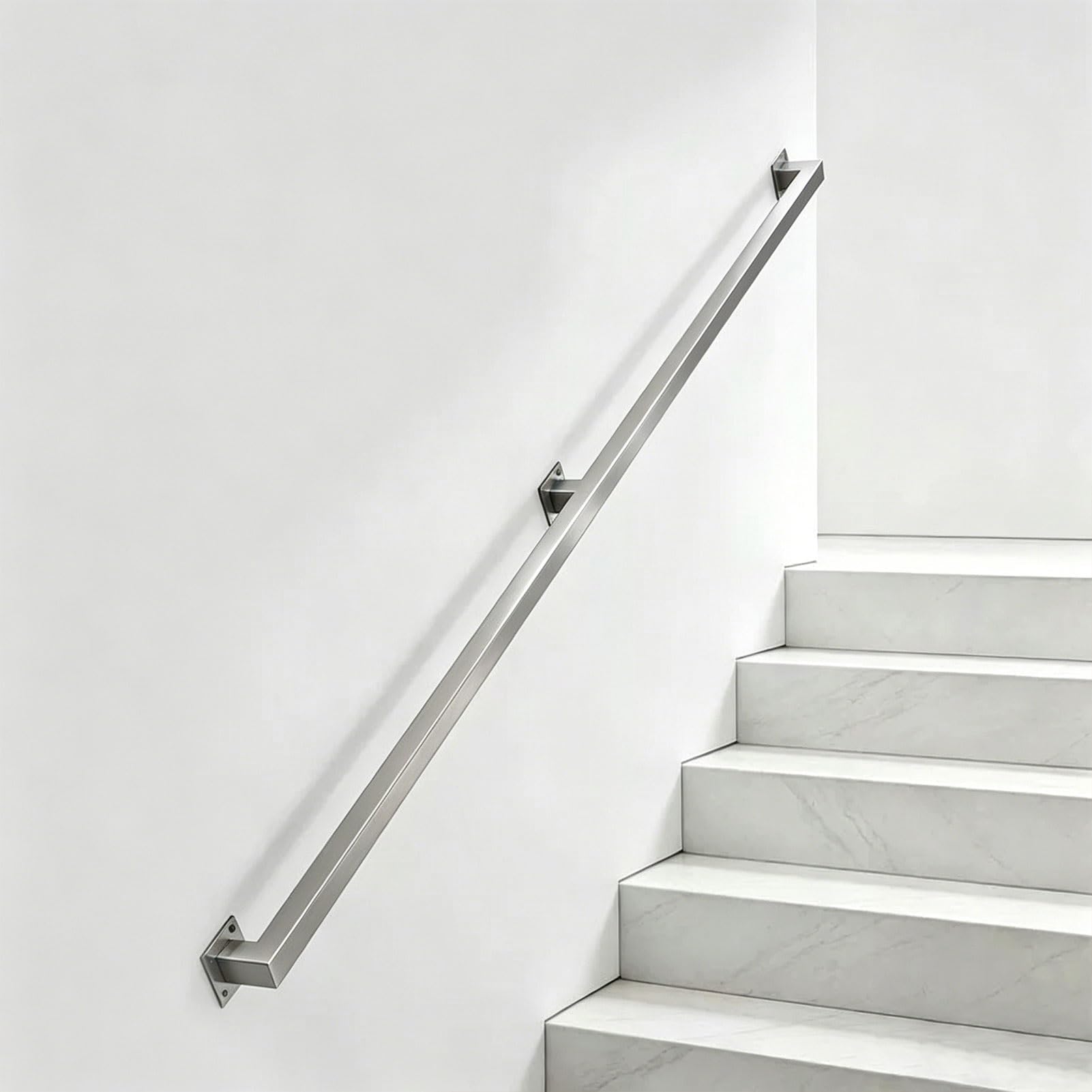 Sxbhdm One Color Stair Railing Indoor - Handrails For Stairs, 1M 1.5M 2M 3M 5M 6M Stainless Steel Staircase Hand Rails/Handrail, Industrial Wall Mounted Staircase Grab Bar(11Ft/330Cm)