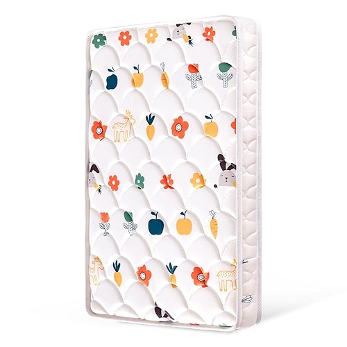 Miniatura 8 de Colchón mini para cuna de 38 x 24 x 4 pulgadas, soporte firme y cómodo, espuma premium, silencioso e inodoro, hipoalergénico, se adapta a cunas mini
