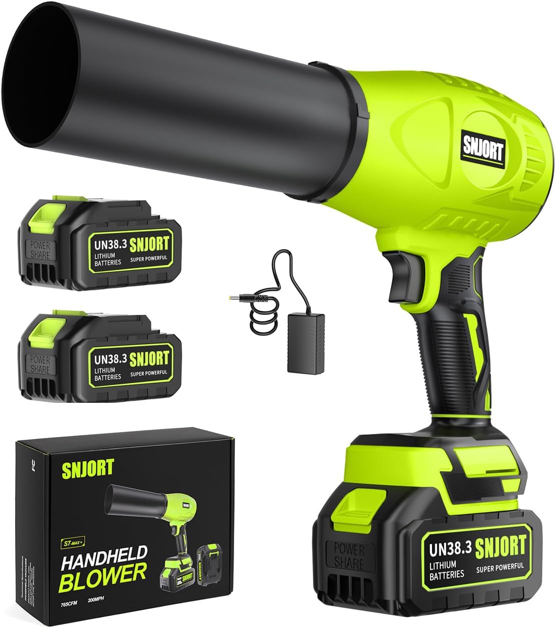 Leaf Blower Cordless with Battery and Charger, 980,000 RPM, Extended Nozzle, Lightweight Handheld Design,Blower for Lawn Care,Birthday Gifts for Men Dad Husband(Moss Green)