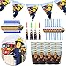 Produktbild BETOY Gebutstag Party Set Feuerwehrmann Sam Party-Set 43-pcs Einweg Mädchen Geburtstag Geschirr Kit Teller Becher für 6 Kinder Geburtstagsgeschenk,Kindergeburtstag,Party Deko,Baby Shower