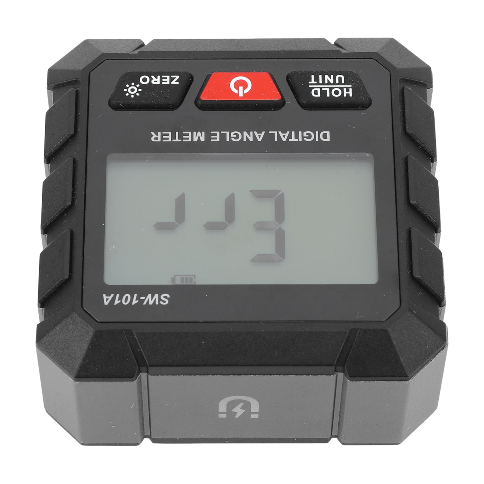 Buscador de ángulo digital con base magnética de rango de 4 x 90 grados y giro automático de pantalla para mantenimiento de carpintería y construcción Dispositivo de medición de