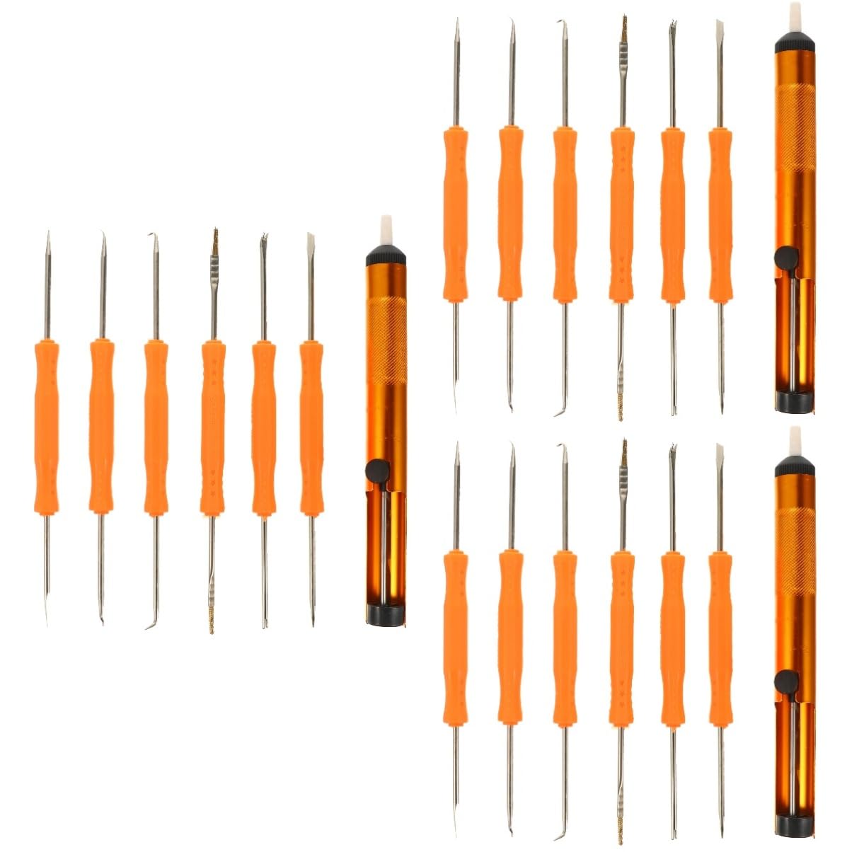 MUCKLILY 3sets Welding Desoldering Pump Soldering Assist Solder Assist Tool Solder Aid Double-sided Repair Tools Soldering Desoldering Wick Solder Auxiliary Tool Solder Kit 6pcs*3