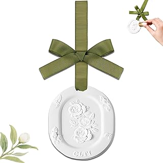 Clay Disk Essential Oil, Passive Diffusers for Essential Oils, 6 Aroma Flower Car Passive Essential Oil Diffuser for Cars, Room, Office, Improves Sleep, Relieves Stress (White Tea)