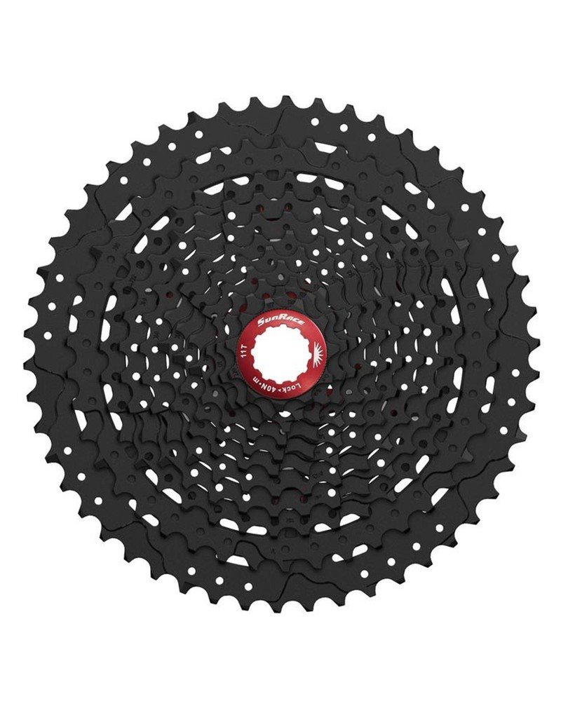 SunRace Cassetta pignoni MTB Wide Ratio MX8 11 velocità 11-50T Nero (Cassette MTB) / Wide Ratio MTB Cassette Sprocket MX8 11 Speed 11-50T Black (Sprockets MTB)