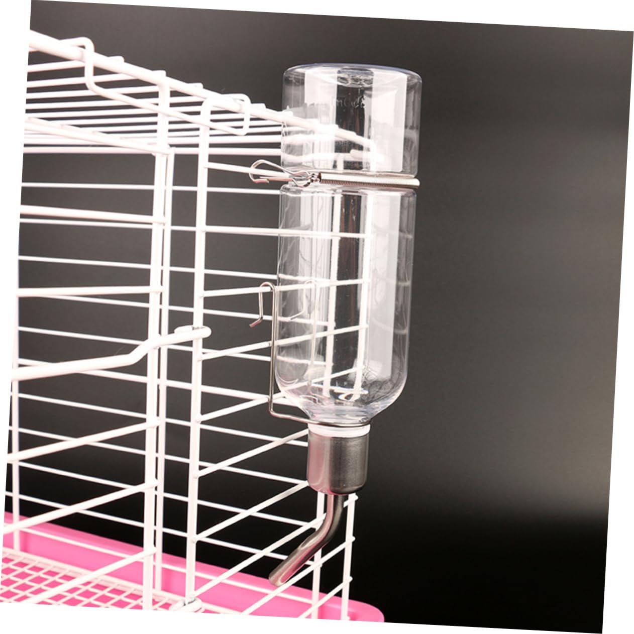 Ipetboom 6piezas Botella De Agua Colgante para Mascotas Pequeñas Bebedero Antigoteo De Inoxidable para Conejos Hámsters y Cobayas Fácil Instalación Fugas