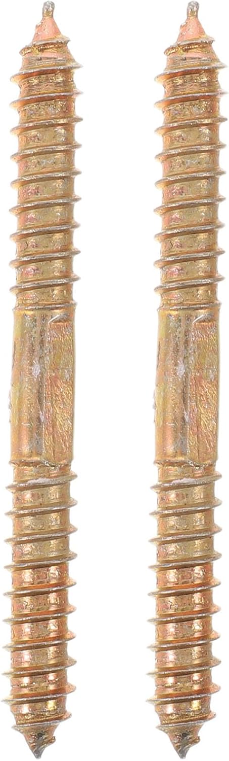 2pcs M8 Double-Sided Steel Screw Replacement for Walking Cane Connector, Secure Fixing Mobility Aid Spare Parts for Indoor and Outdoor Walking Support
