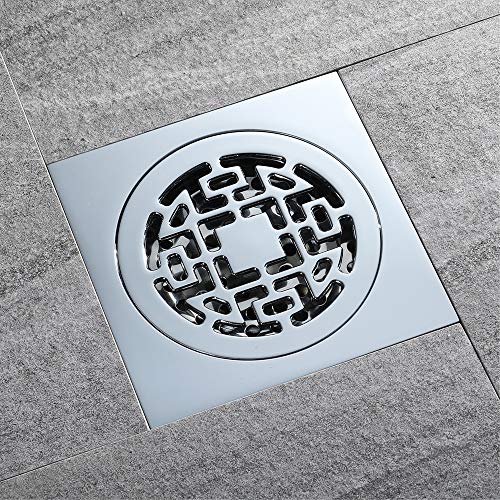 Salle de bain carré laiton drain de sol 10x10cm évacuation douche anti-odeur