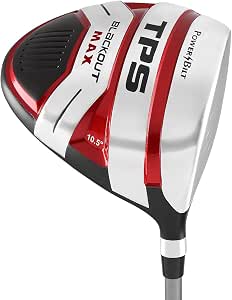 Powerbilt TPS Blackout Max Driver, Men's 10.5 Degree, Black/Red